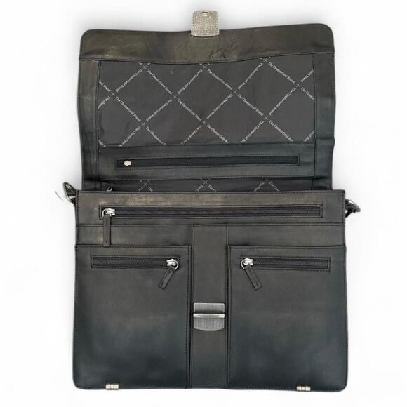 The Chesterfield Brand Joe Leather Briefcase 15.6 Laptop Bag Black Messenger - Picture 3 of 14